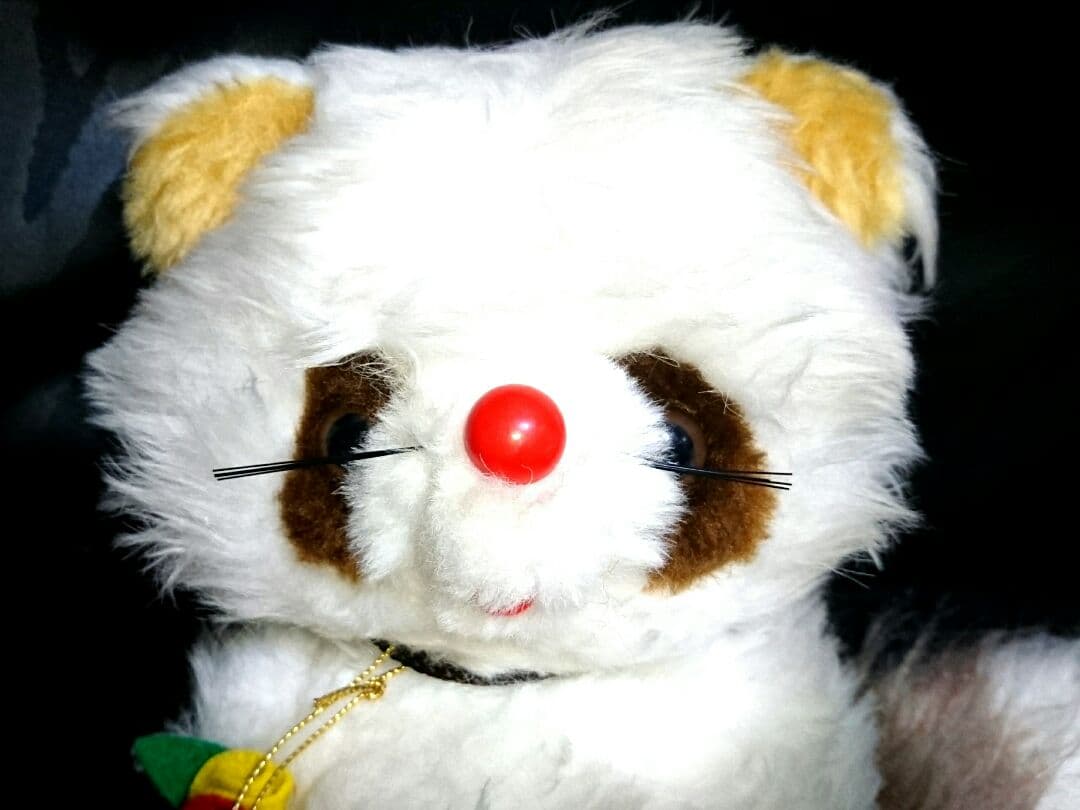 当時物 昭和 レトロ あらいぐま 白 タヌキ ぬいぐるみ ファンシー first