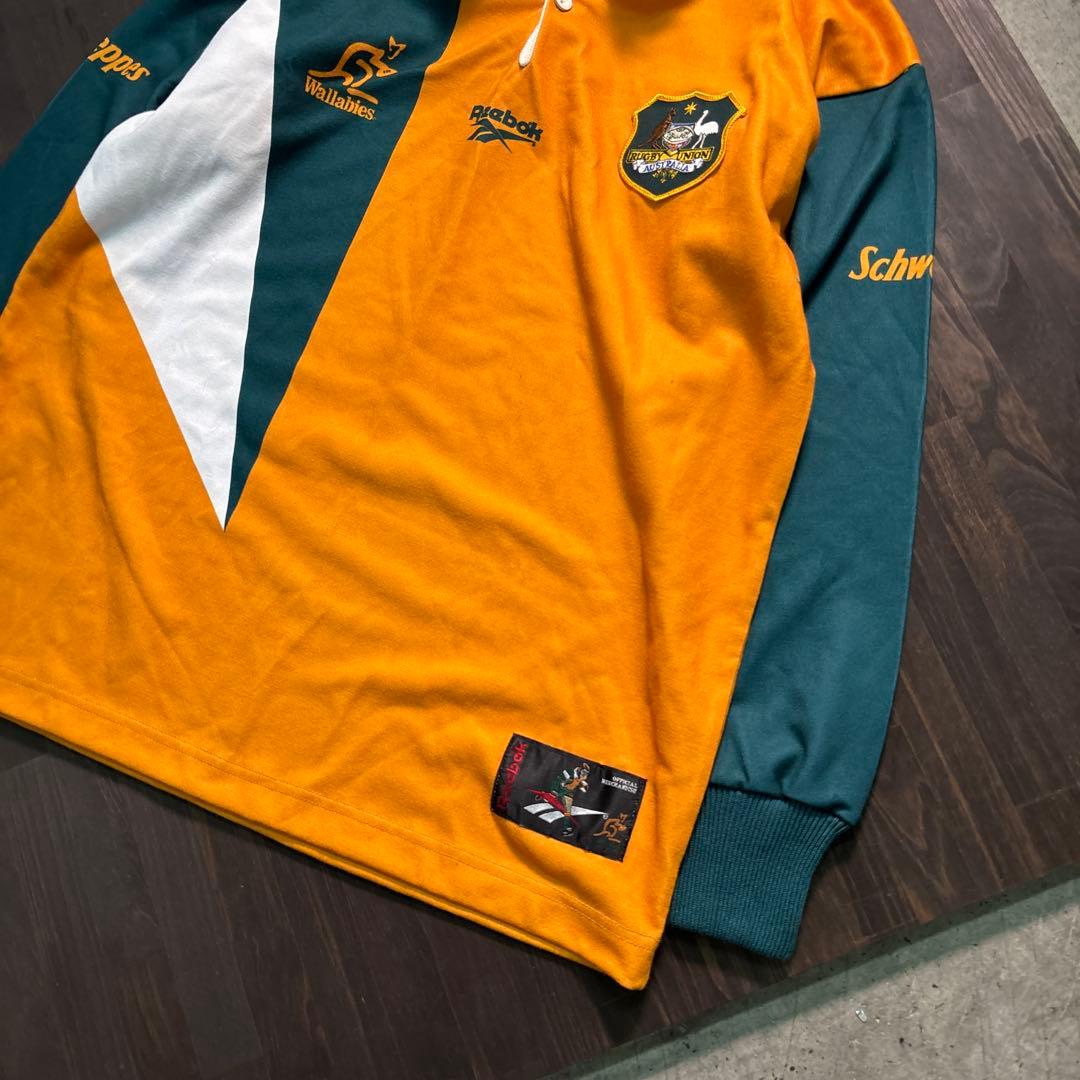 7BS1 Reebok ラガーシャツ　90's オーストラリア代表　M 古着