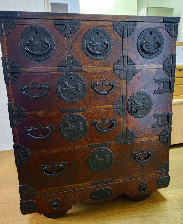 岩谷堂タンス 岩谷堂車箪笥 車箪笥 民芸家具 鍵2本付き