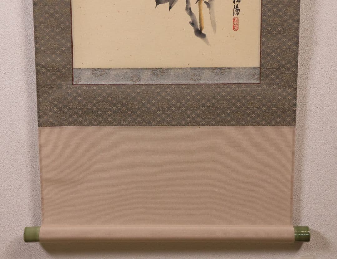 【真作】日本画 浜田松陽「芭蕉四季俳画」紙本 掛軸 四幅対 草花 MA874