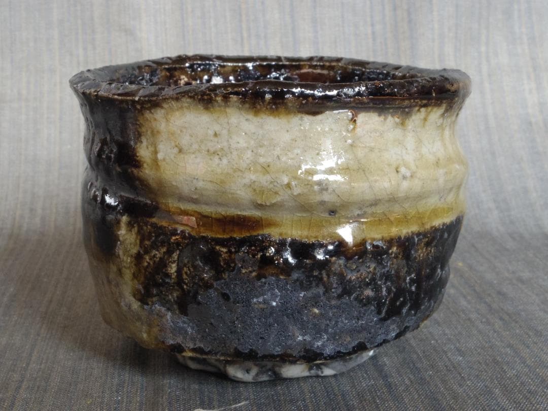 希少作★アロンサイス★引き出し黒茶碗★共箱・共布付