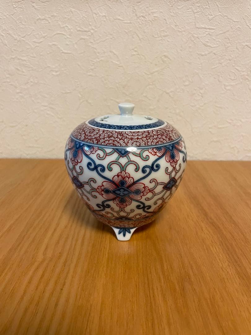 【値下げ交渉可】人間国宝 今泉今右衛門 色鍋島有職文香炉