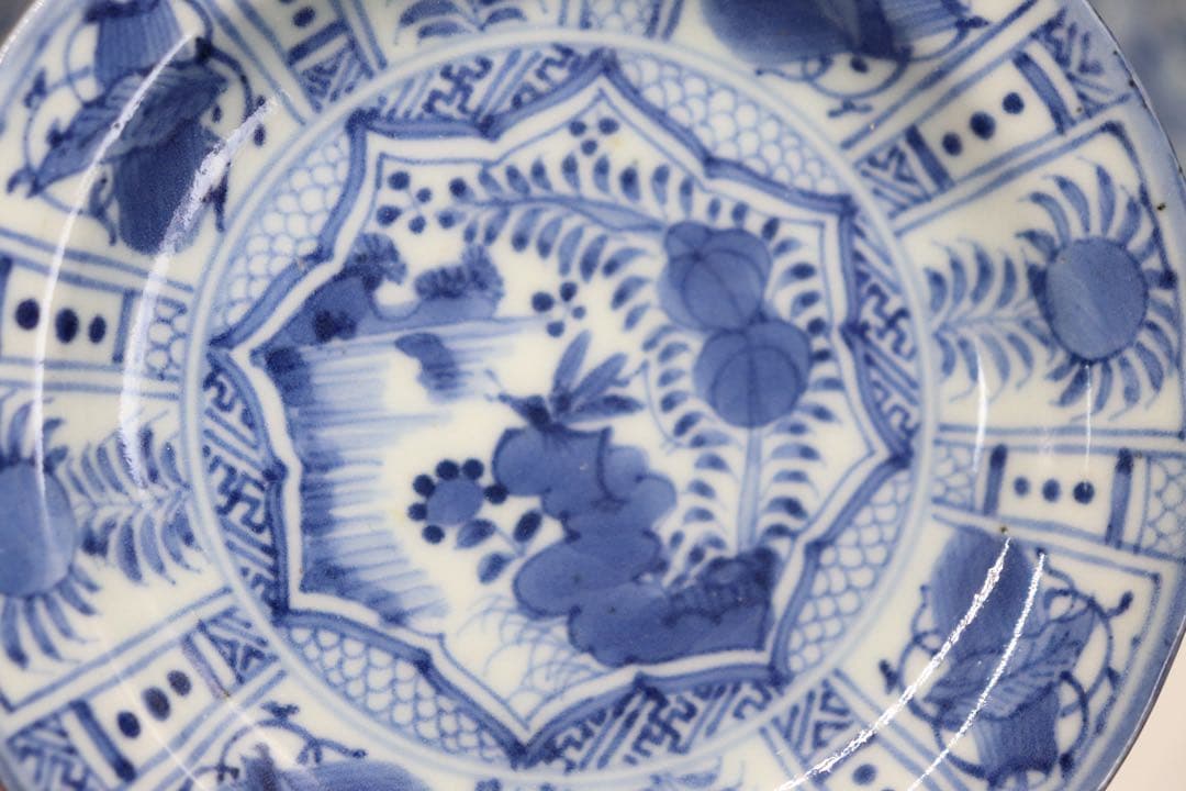 ※南京古染付　芙蓉手小皿10点　共箱　送料込み250708