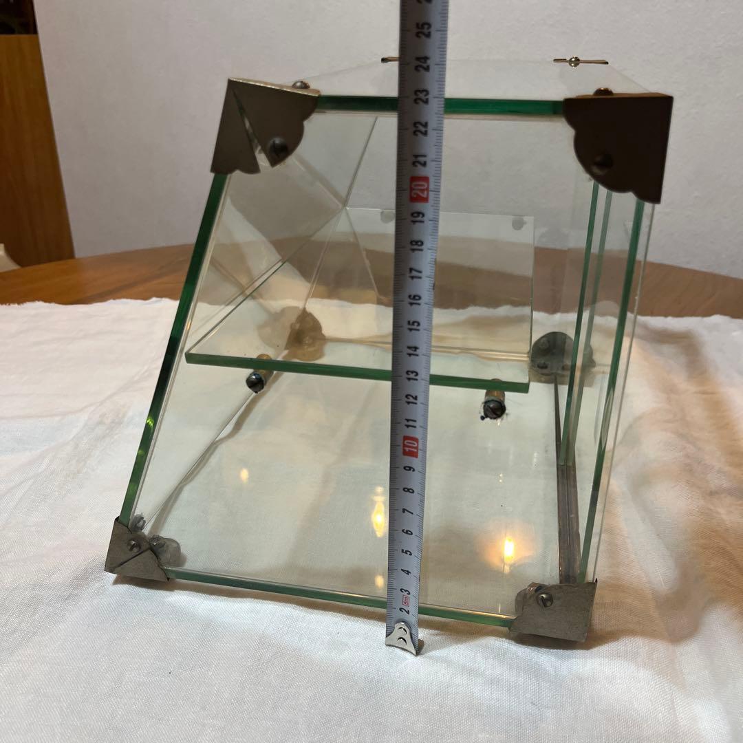 希少サイズ！美品　アンティーク　レトロ　ガラスショーケース　ディスプレイ　什器