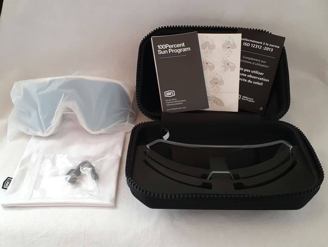 最新版 100% S3 マット ホワイト ブルー ワンハンドレッド サングラス