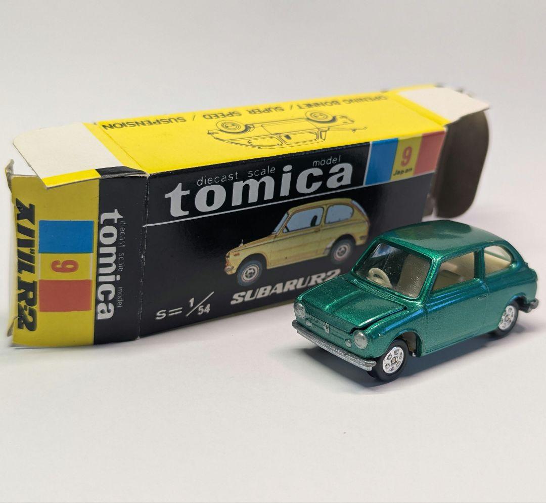 9 黒箱 箱付き スバル r2 トミカ アイボリーシート 日本製