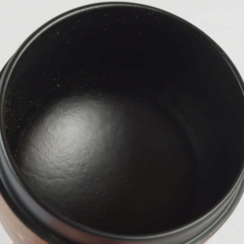 茶道具　蒔絵師　中林貴山作　金箔散　和紙貼　中棗　共箱　V　9764