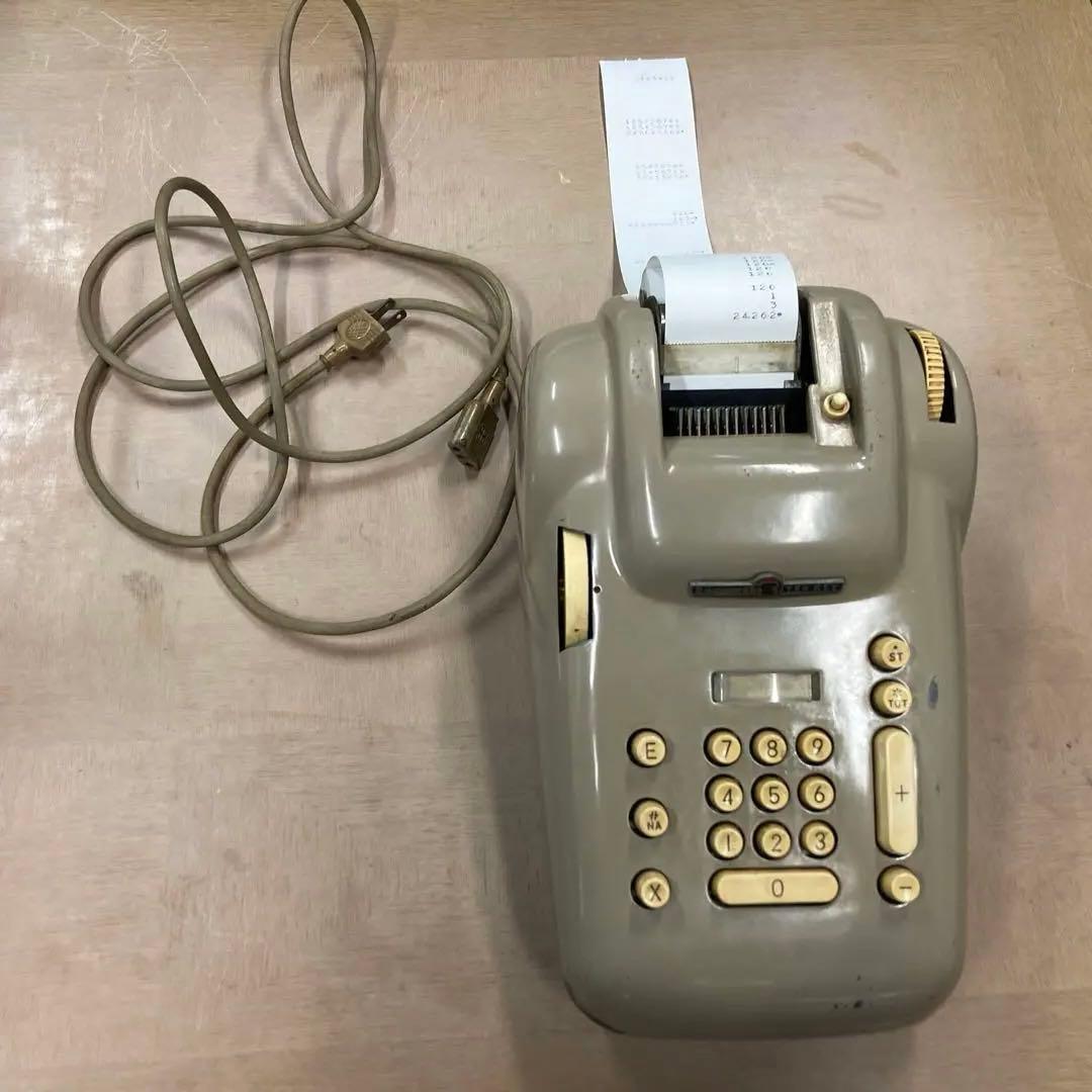 【超希少！送料込！】フランス製　機械式電卓　Burroughs TEN KEY