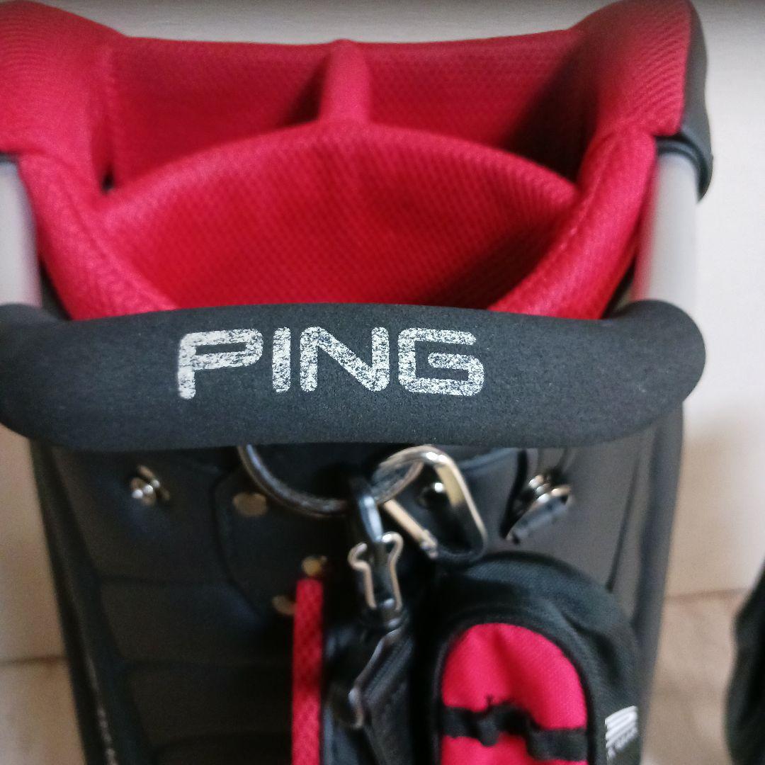 ＰＩＮＧ ピン ゴルフ キャディバッグ９型【ブラック/レッド】美品！