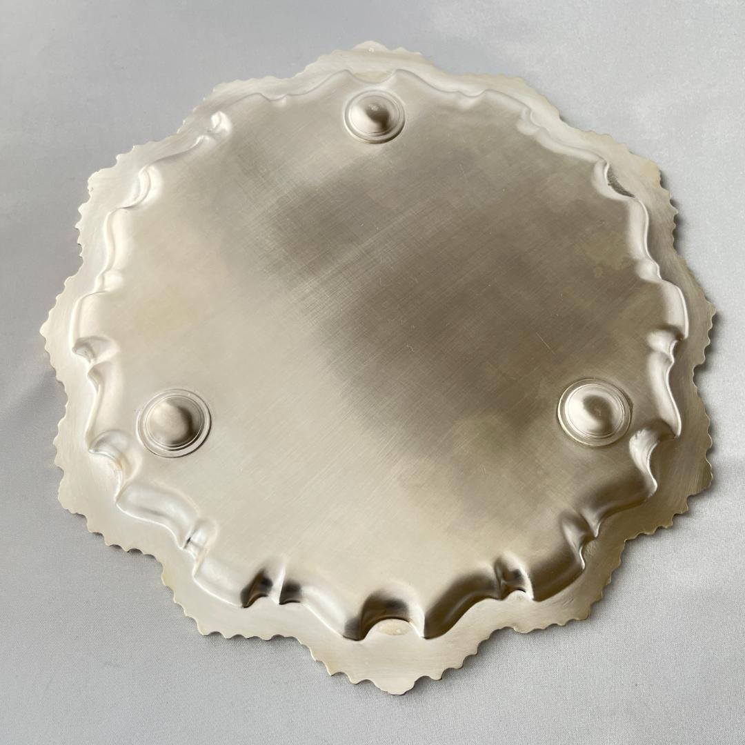 【英国】 ギャラリートレー / ドリンクトレー 26cm【シルバープレート】