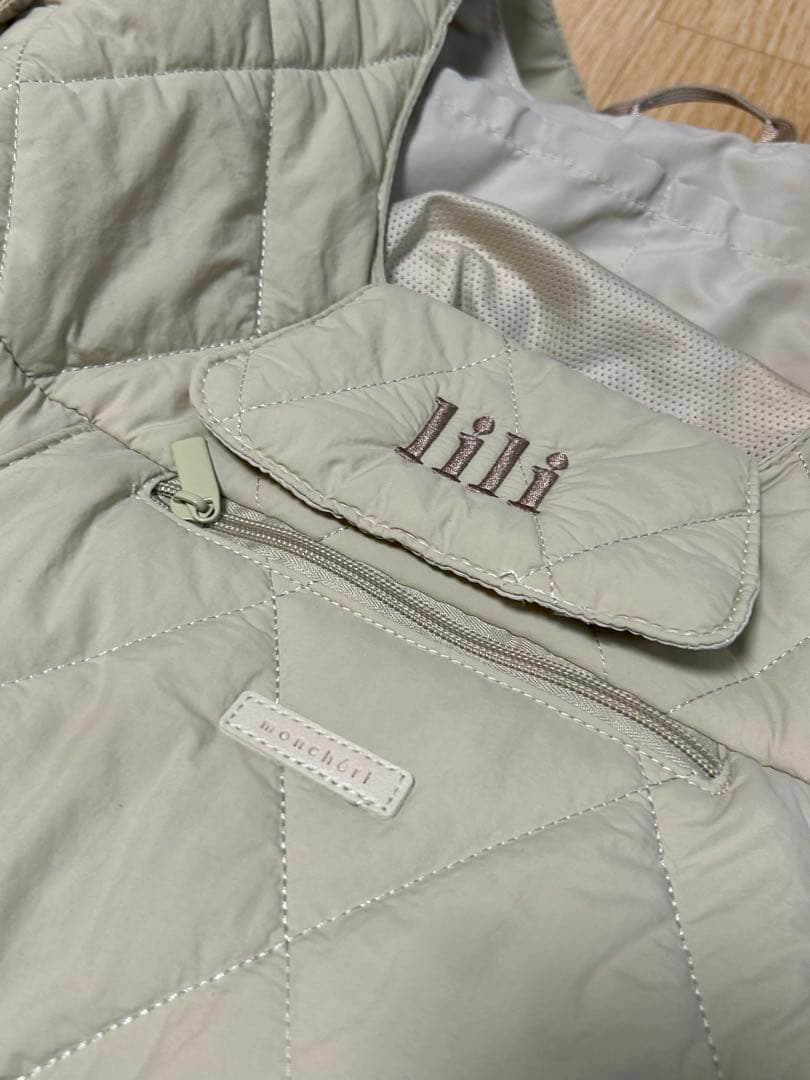 【mi】moncheri キルティングフロントリュック S ベージュ