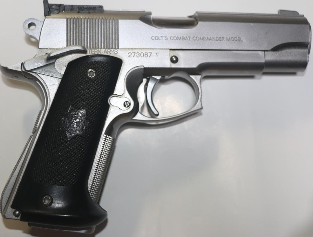 WA製　ABS樹脂ガスガン　コルト　コンバットコンダーカスタム　シルバー　合法品