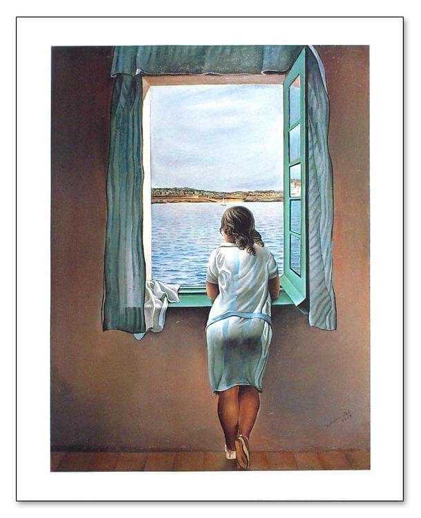 額装品/窓辺の人/サルバドール ダリ