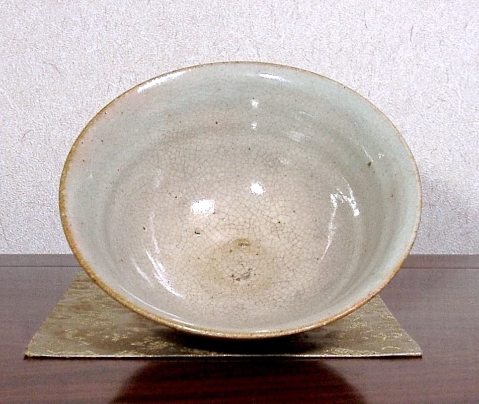 夜寒焼　辻鉦二郎 作　茶道家賛筆　茶碗　箱無　時代物　保証。