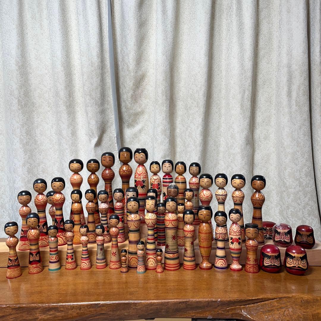 ⭕️名工　盛秀太郎　ダルマこけし　伝統こけし　津軽系　温湯こけし　美品