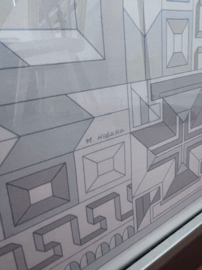 エルメス　スカーフ　額装2