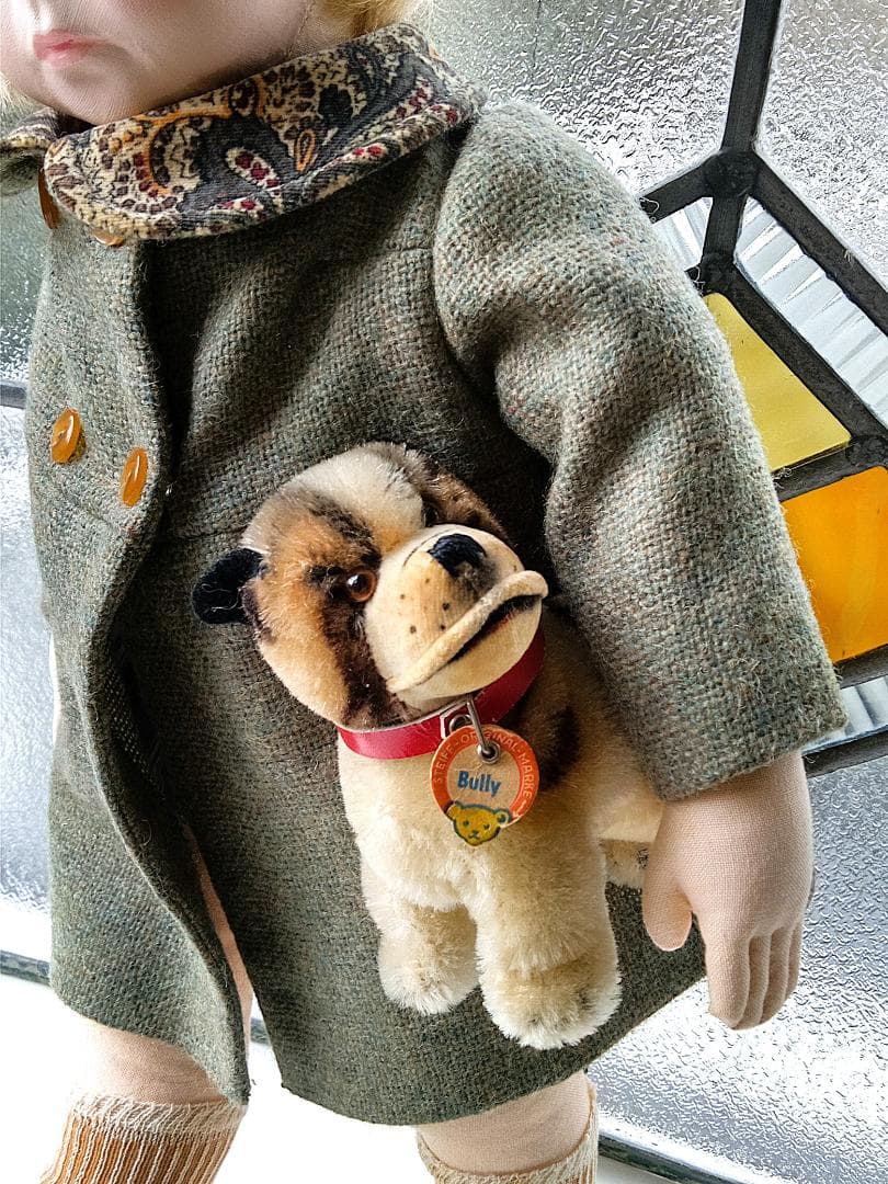 きっとあの子のお友達　仔犬のブリー　ビンテージ　シュタイフ　ブルドッグ