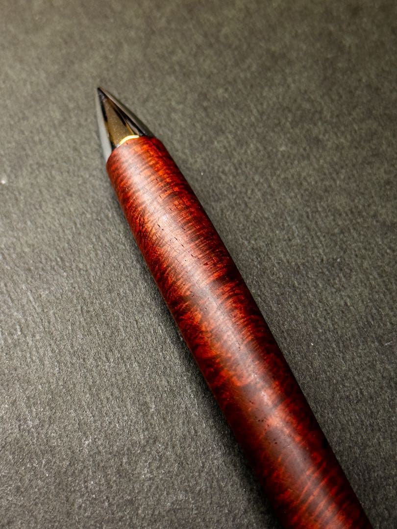 工房 楔 シアメース ローズウッド ペンシル 楔 縮 杢 カーリー 木軸ペン