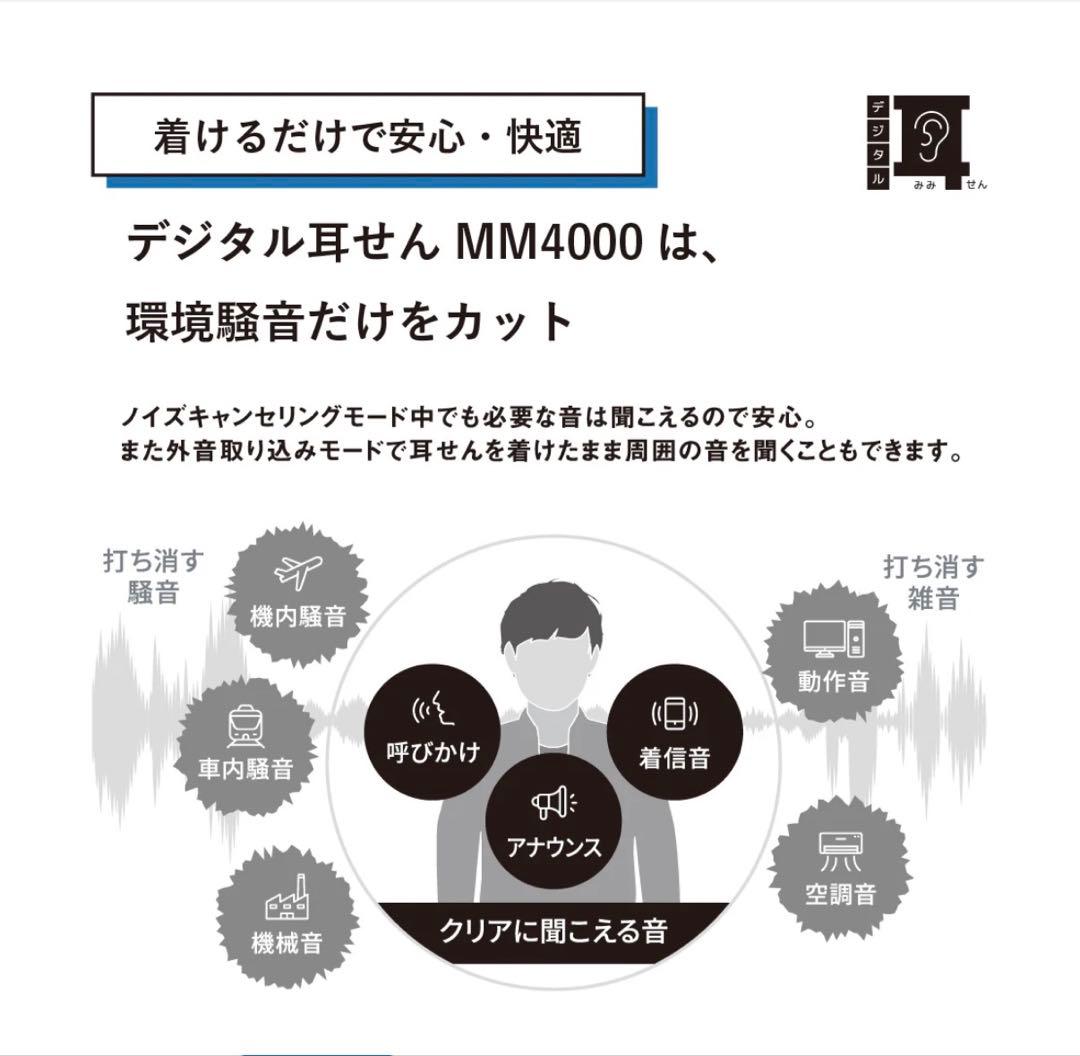 値引★MM4000キングジム★デジタル耳せん電池「騒音」だけカットほぼ新同