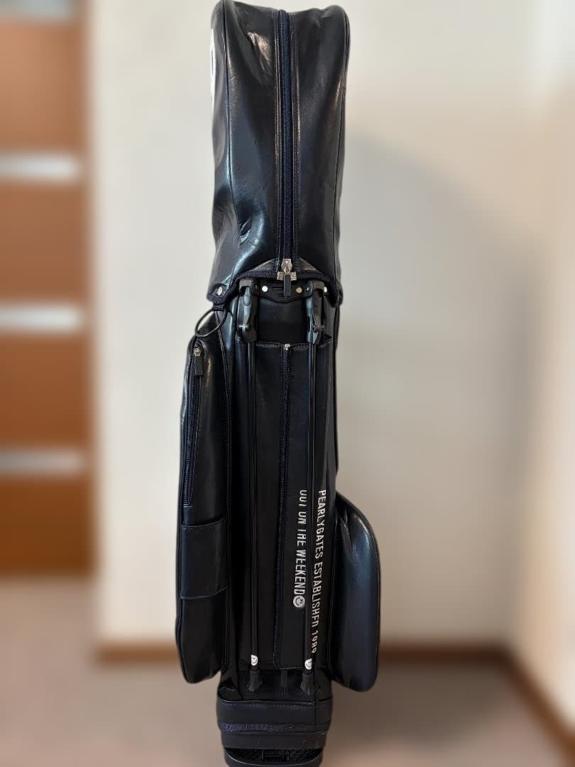 美品 パーリーゲイツ キャディバッグ スタンド式 ネイビー スマイル 89ロゴ