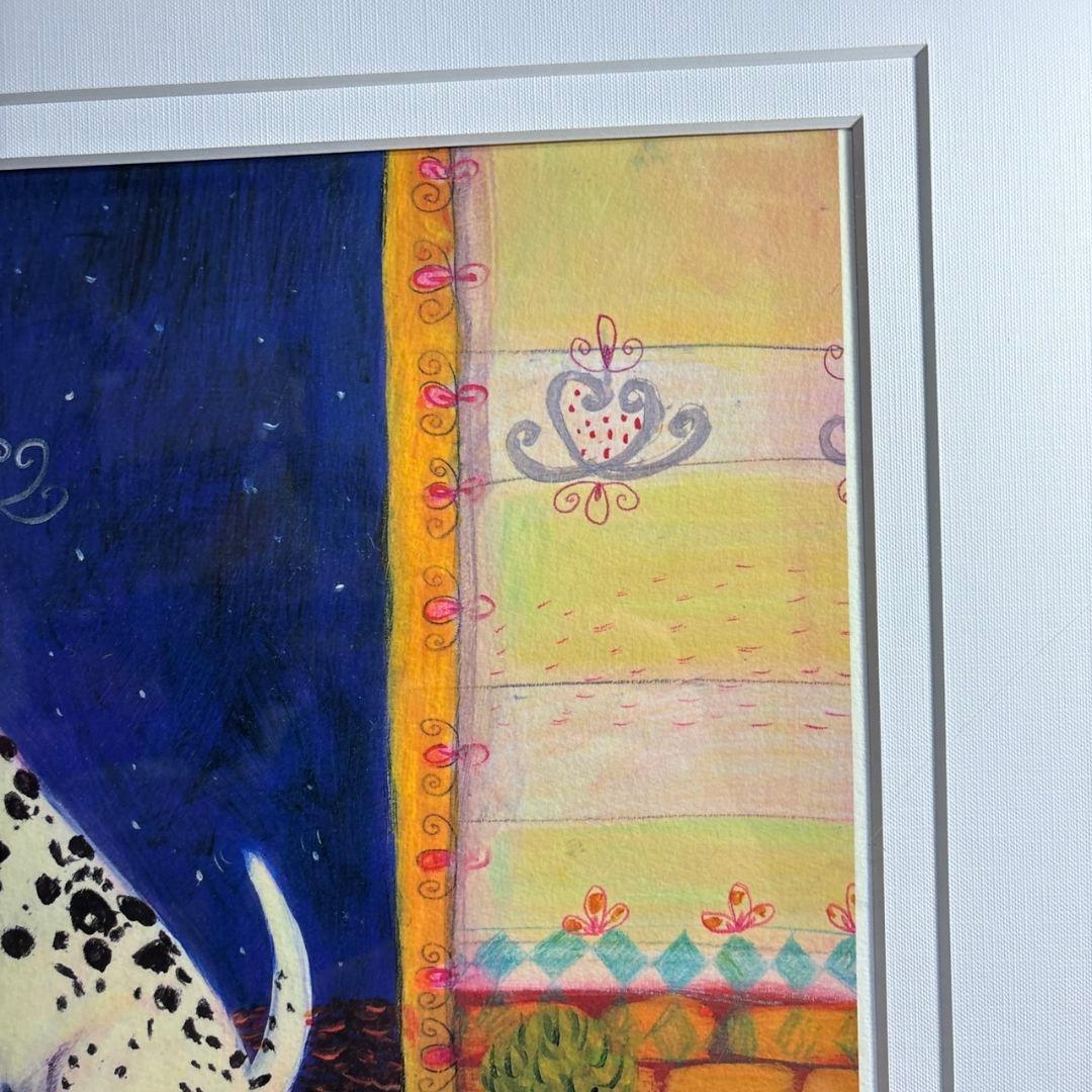 カレン　ホイプティング　ジクレー　額装　犬