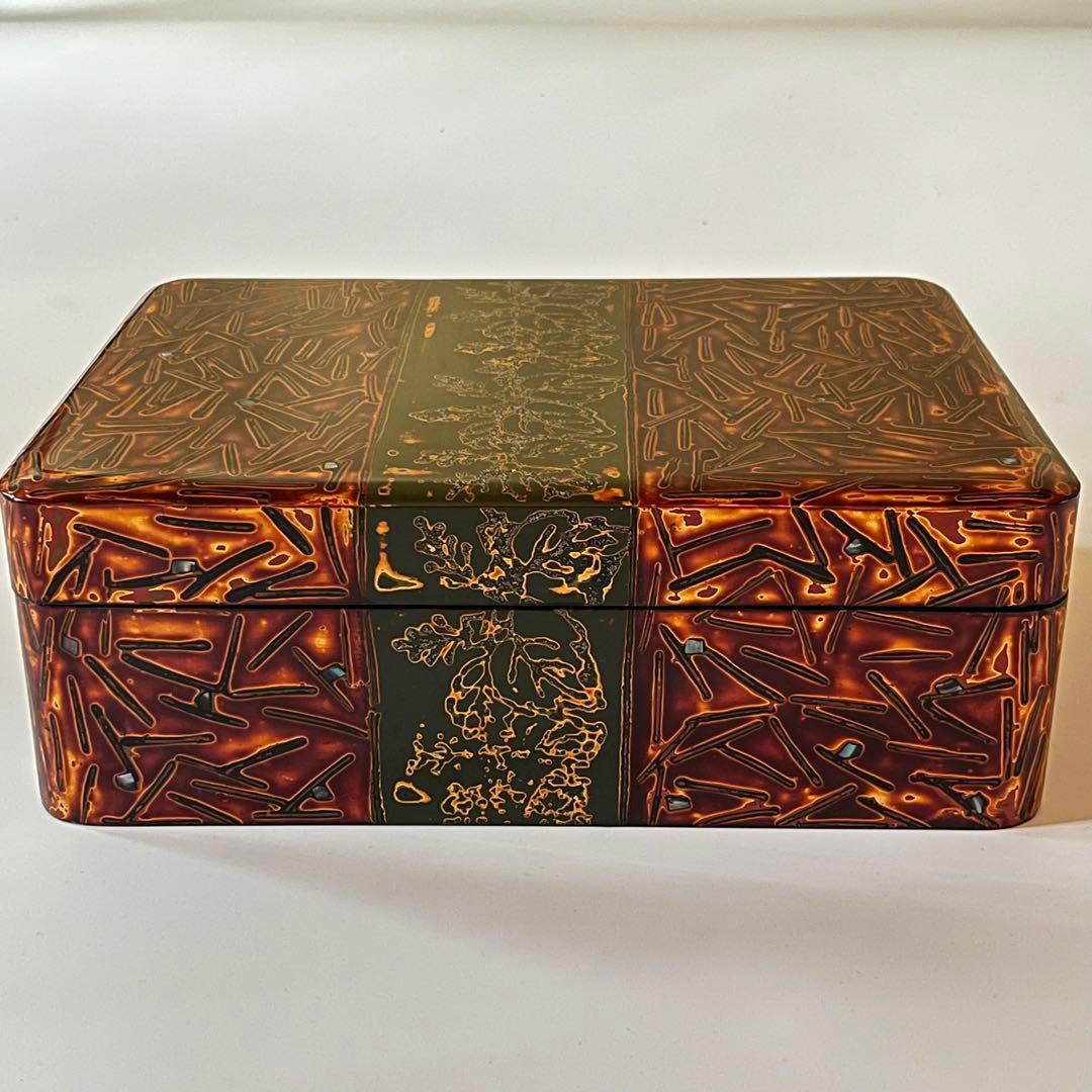 【美品】加福太治郎商店　宋州作　若狭塗螺鈿文庫 　漆塗 漆器 　伝統工芸品　在銘