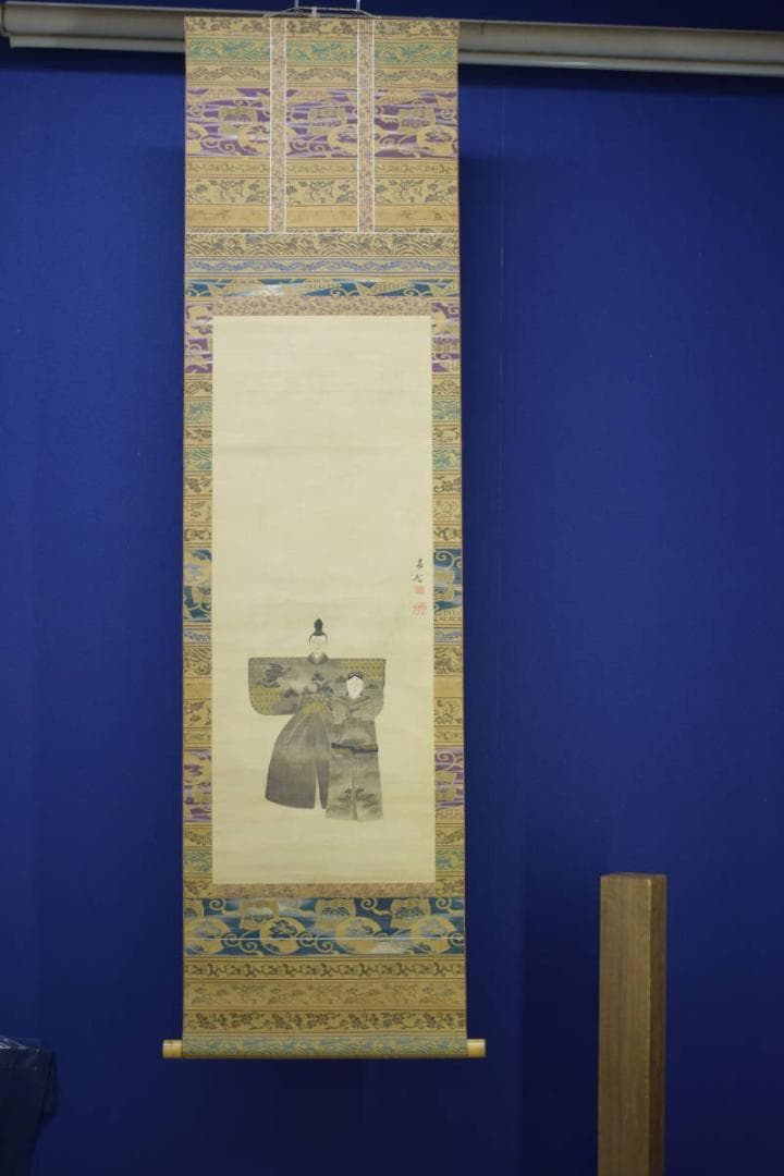 真作/喜翁/立雛図/桃の節句/布袋屋掛軸HI-962