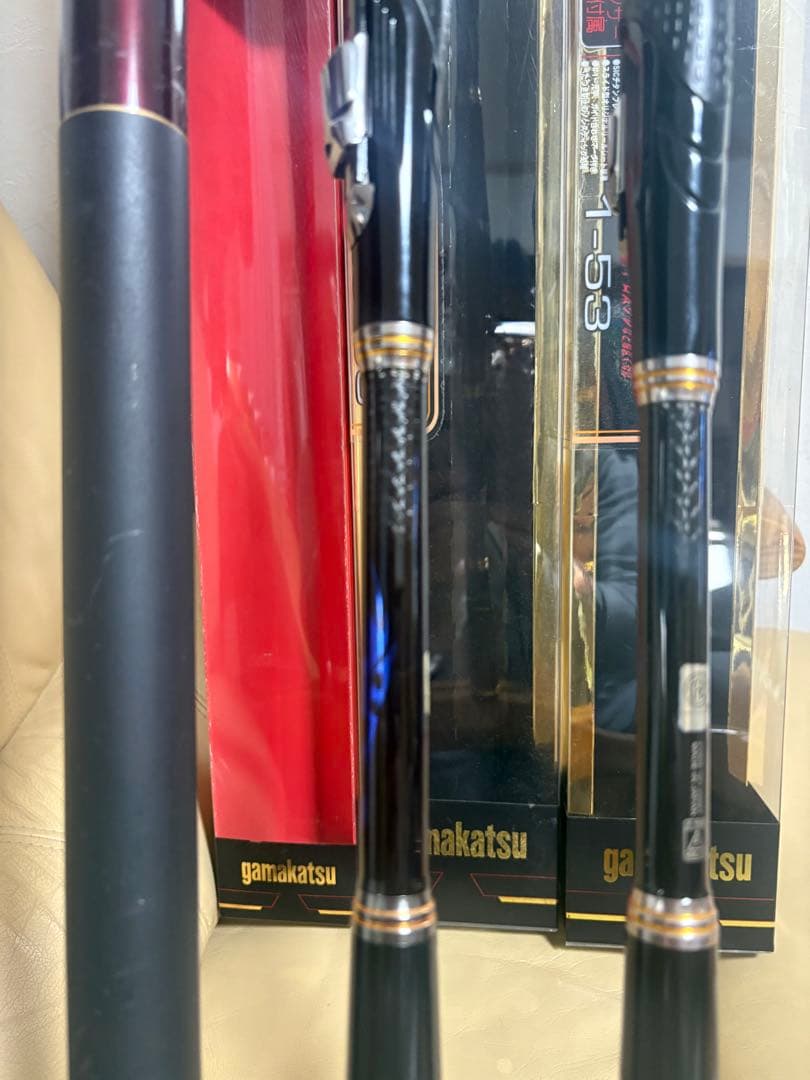 がまかつ　がま磯　アテンダーⅡ 2本 たもの柄セット　サンライン　釣研　釣武者