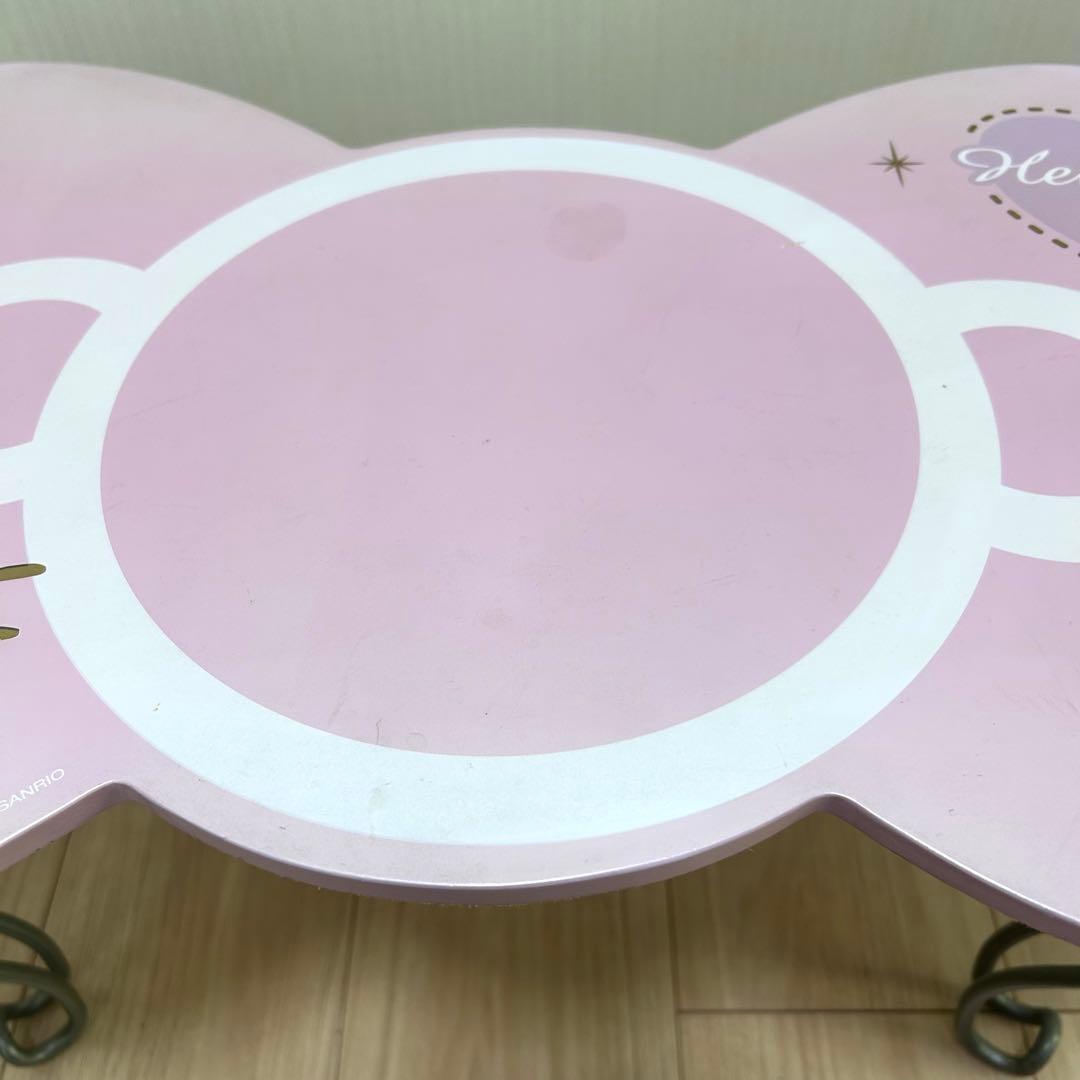 【レア】ハローキティ Vivitix リボン型ミニテーブル 折りたたみ式 猫脚