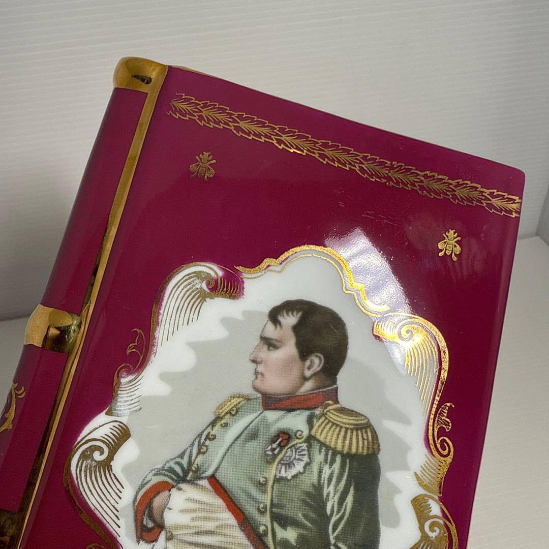 ②レア！空瓶 リモージュ 陶器ボトル ブックボトル ショットグラス 6客セット