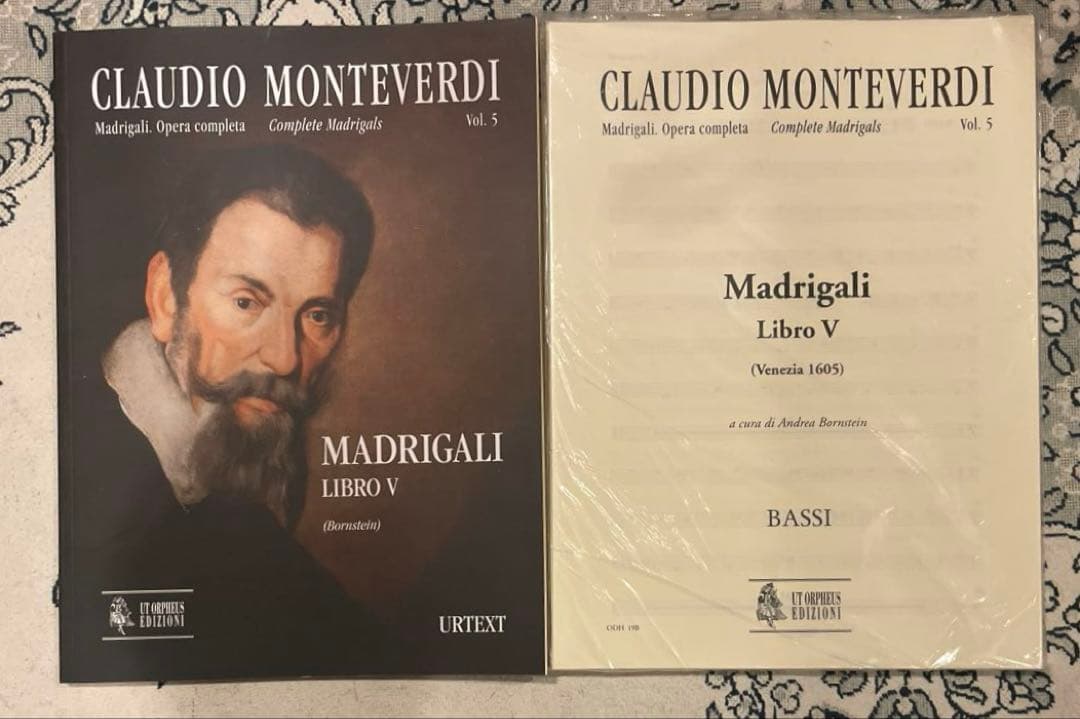 モンテヴェルディ＜マドリガーレ〉全集　スコアとパート譜セット（新品）