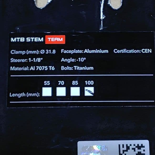 3T TEAM STEM 100mm -10° 31.8mm