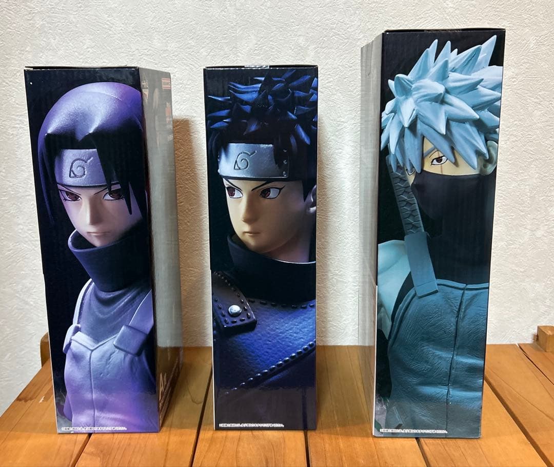 NARUTO 一番くじ　疾風伝 心を写す赤き瞳のA賞、B賞、D賞フィギュアセット