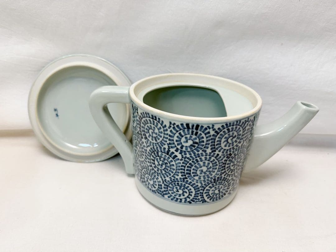 未使用 茶道具 利祥造 古伊万里写 片口水注 水次 水差し 印有 共箱