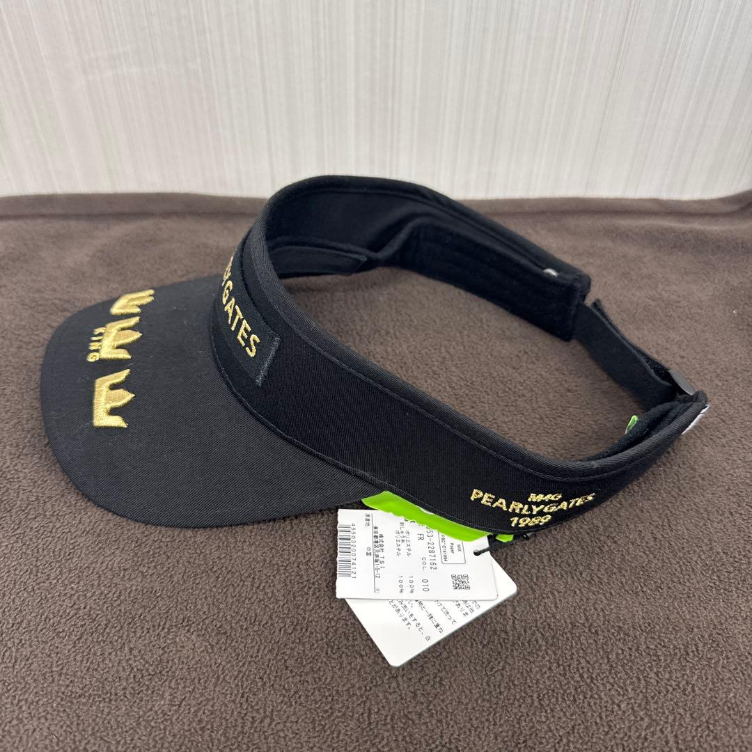 パーリーゲイツ　原英莉花プロ　サンバイザー　黒