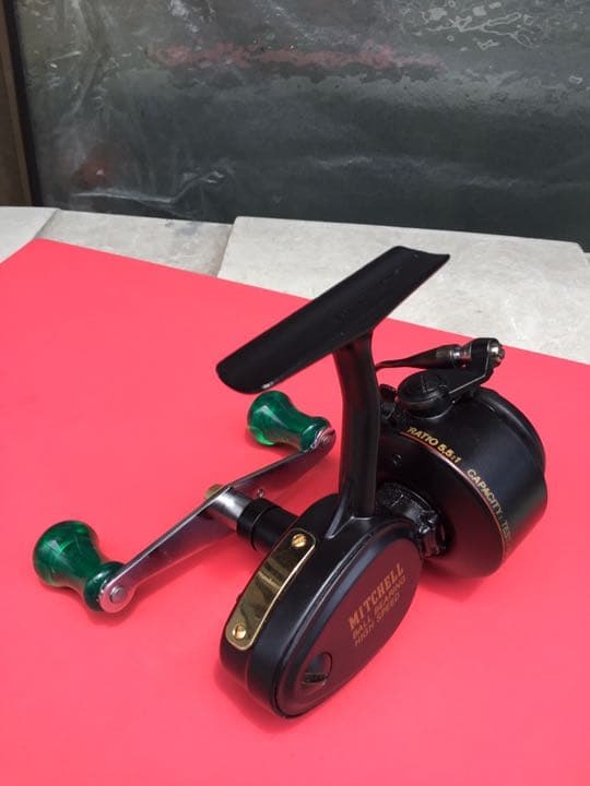 ミッチェル308プロ左専用カスタムハンドル。リールは非売品です。