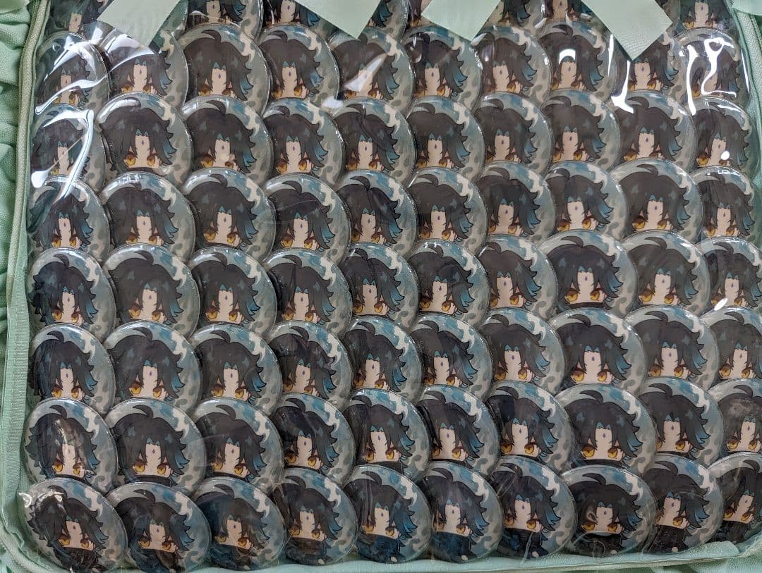 原神　魈　痛バ　痛バッグ　アパレル購入特典缶バッジ　痛バック缶バッチ黒バージョン