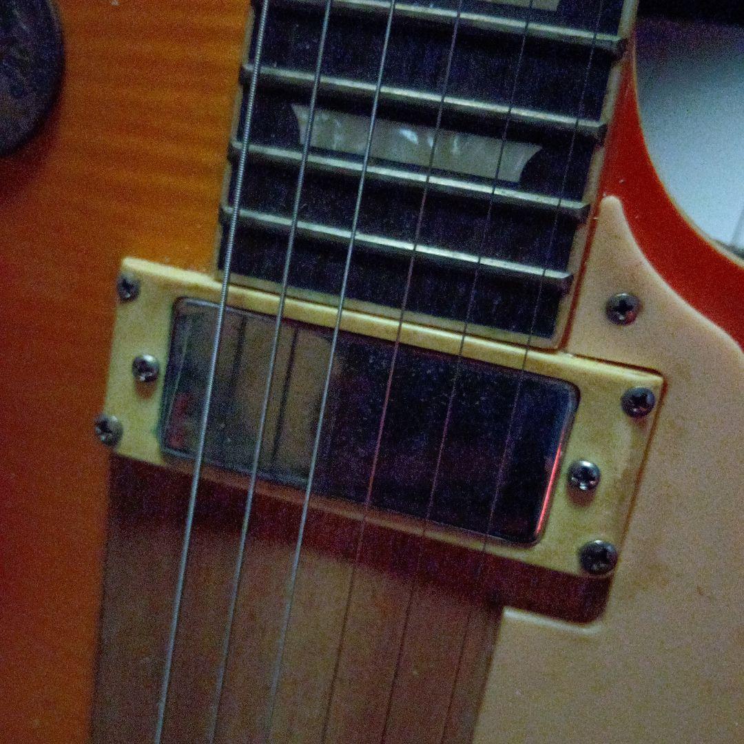 オレンジエレキギター カスタムデザイン