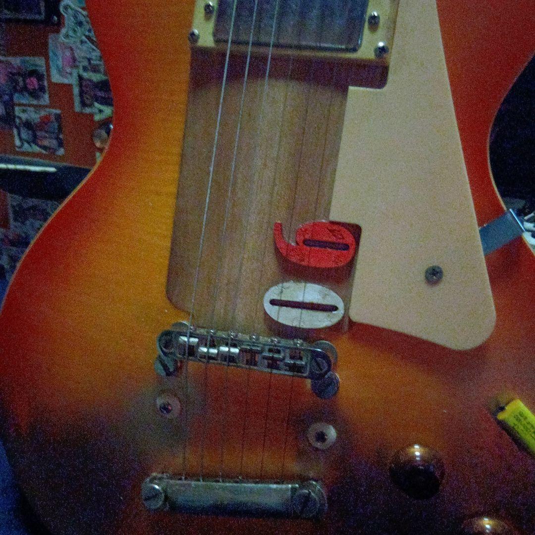 オレンジエレキギター カスタムデザイン