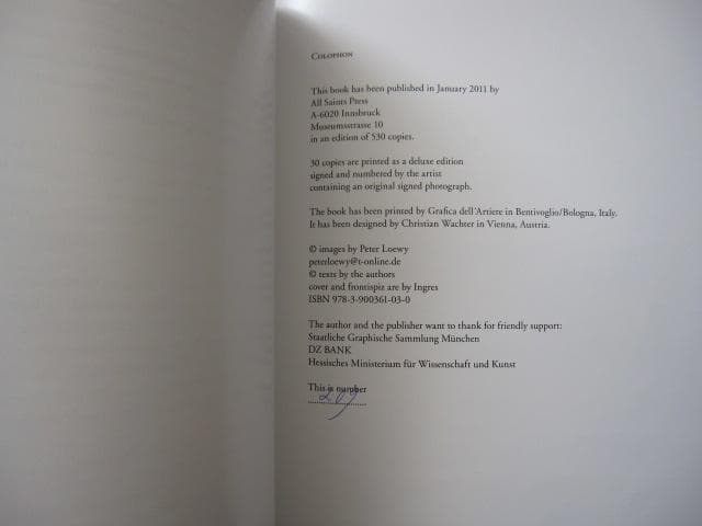 Peter Loewy　Drawings　限定500部