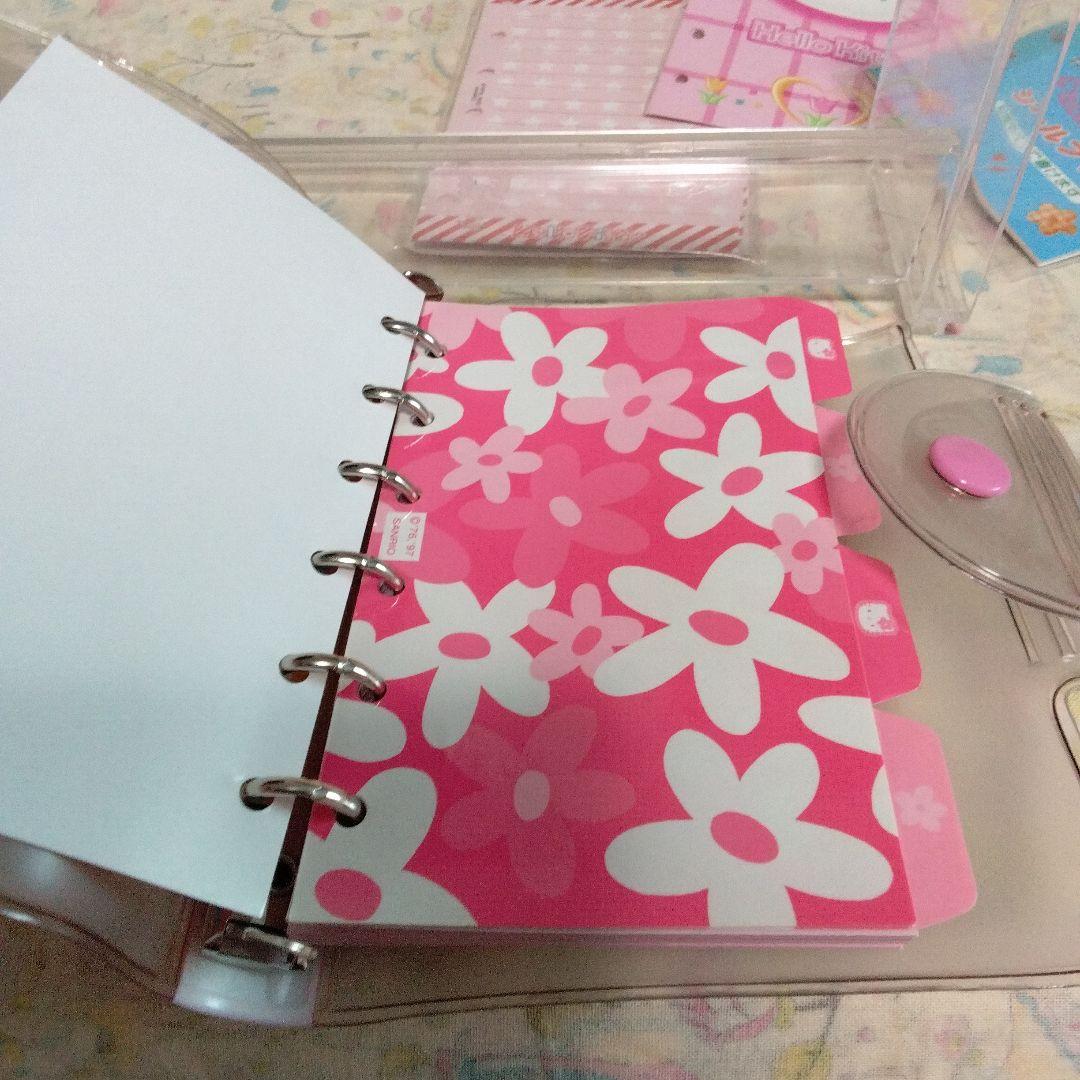 未使用　レトロ　ハローキティ システム手帳+色々セット