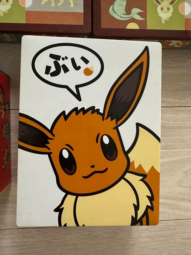 ポケモンデザイン缶セット空き缶　ブイズ　マリオ　ピカチュウ フエン