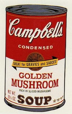 額装品/Sunday Bキャンベル缶Ⅱ GoldenMushroom/ウォーホル