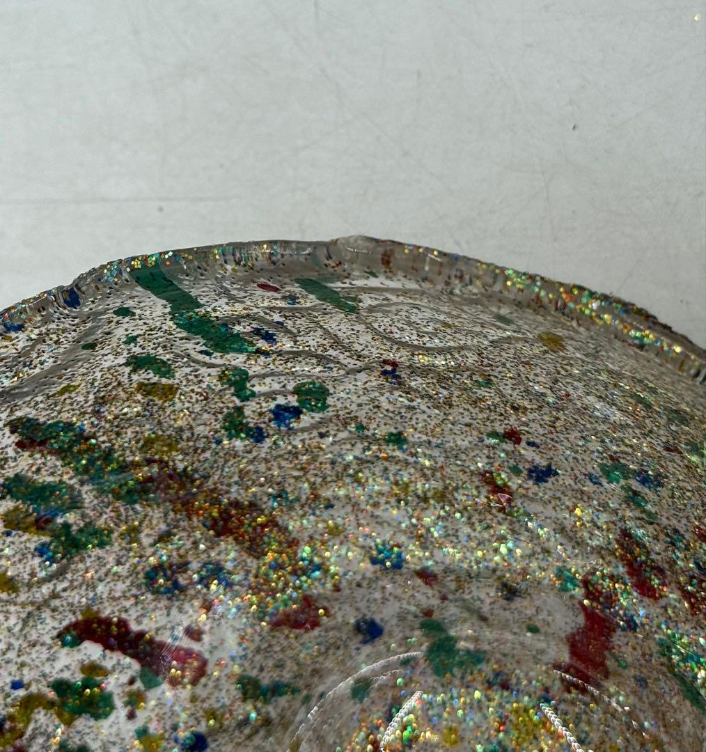 坂田甚内作　深甚文金彩ガラス鉢　ビッグバンシリーズ　送料込み250611