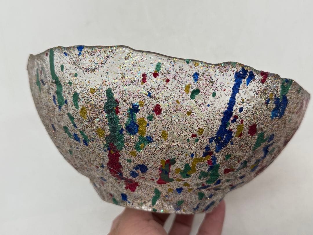 坂田甚内作　深甚文金彩ガラス鉢　ビッグバンシリーズ　送料込み250611