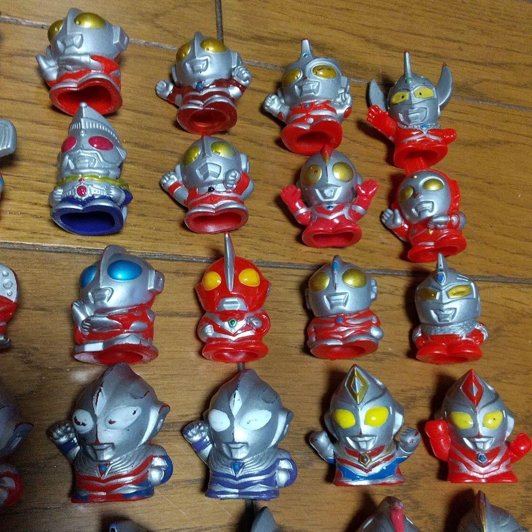 指人形　ウルトラマン　53種　＋　ベリアル　ニセウルトラマン３個セット　ダブリ無