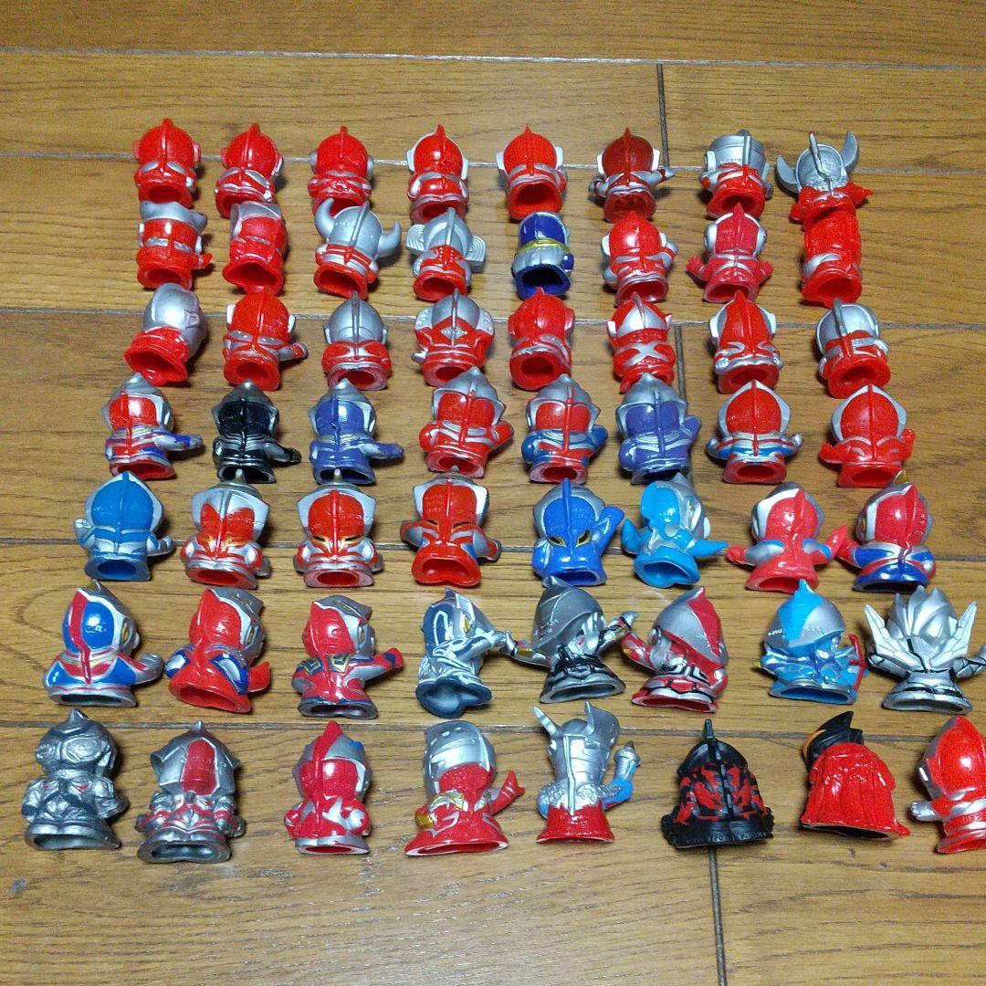 指人形　ウルトラマン　53種　＋　ベリアル　ニセウルトラマン３個セット　ダブリ無