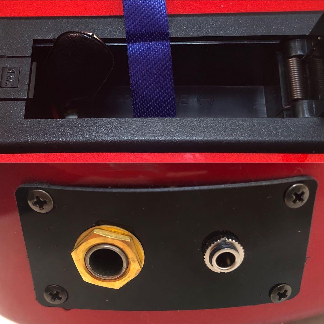 【美品】ZO-3C メタリックレッド アンプ内蔵ミニギター ヘッドフォン端子付き