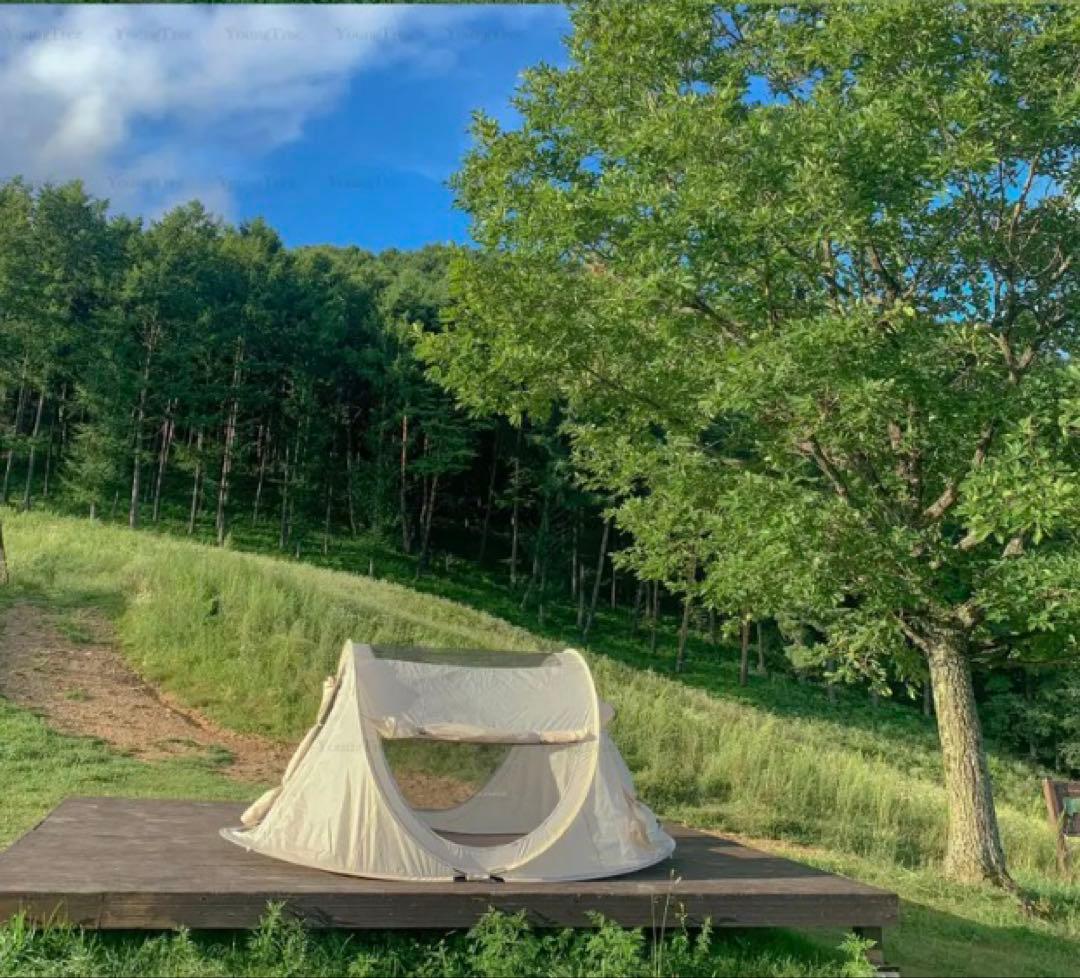 <希少>ミューズ ワンタッチ ポップアップテント E アイボリー