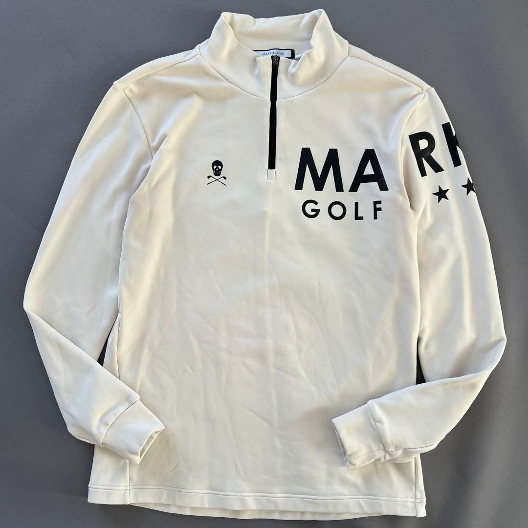MARK&LONA マークアンドロナ　ハーフジップ スウェット　裏起毛　ロゴ